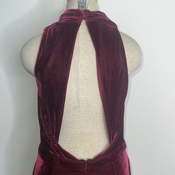 Reiss Velvet Velour Open Back Jumpsuit - Picture 5 of 6